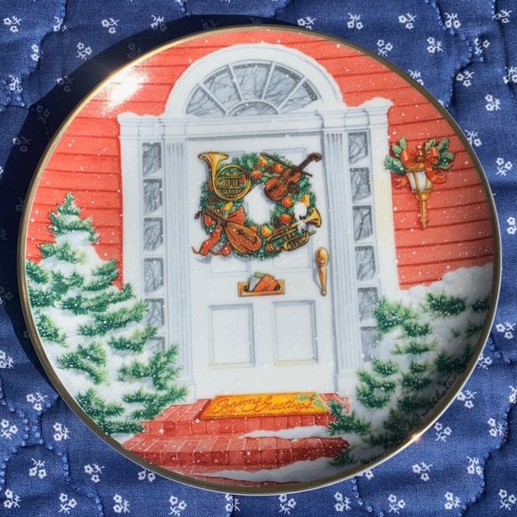 FRANKLIN MINT 'A CHRISTMAS WREATH' - Picture 1 of 6